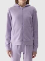 Bluza dresowa rozpinana z kapturem dziewczęca 4F Junior