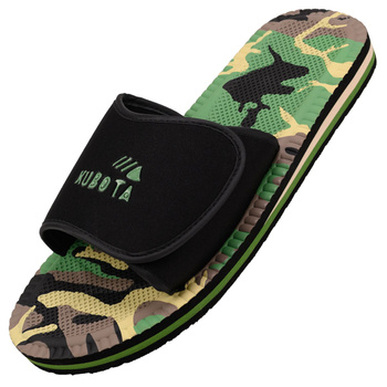 Klapki kubota rzep multicolor moro czarny K24AW-100-002-23-1