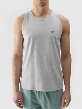 Tank top regular gładki męski 4F