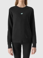 Bluza z bawełną organiczną nierozpinana bez kaptura dziewczęca 4F Junior