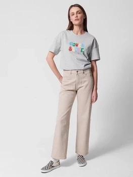 Jeansy straight z prostymi nogawkami damskie Outhorn