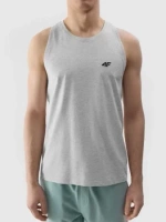 Tank top regular gładki męski 4F