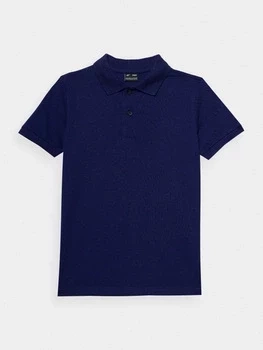 Koszulka polo bawełniana 100% gładka chłopięca 4F