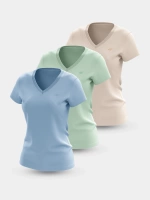 T-shirt damski (ZESTAW KOSZULEK 3 SZT.) 4F 4FWSS25TTSHF3098-90S