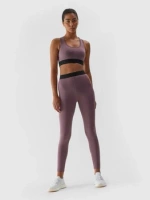 Legginsy treningowe z materiałów z recyklingu damskie 4F