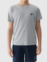 T-shirt bawełniany gładki dla chłopca 4F Junior