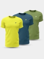 T-shirt męski (ZESTAW KOSZULEK 3 SZT.) 4F 4FWSS24TTSHM1896-90S